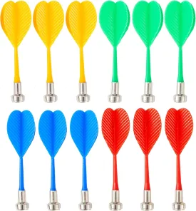 12Pcs Magnetic Darts, Plastic Replacement for Magnet Dartboard, for Kids Adults Target Game Toys, Large