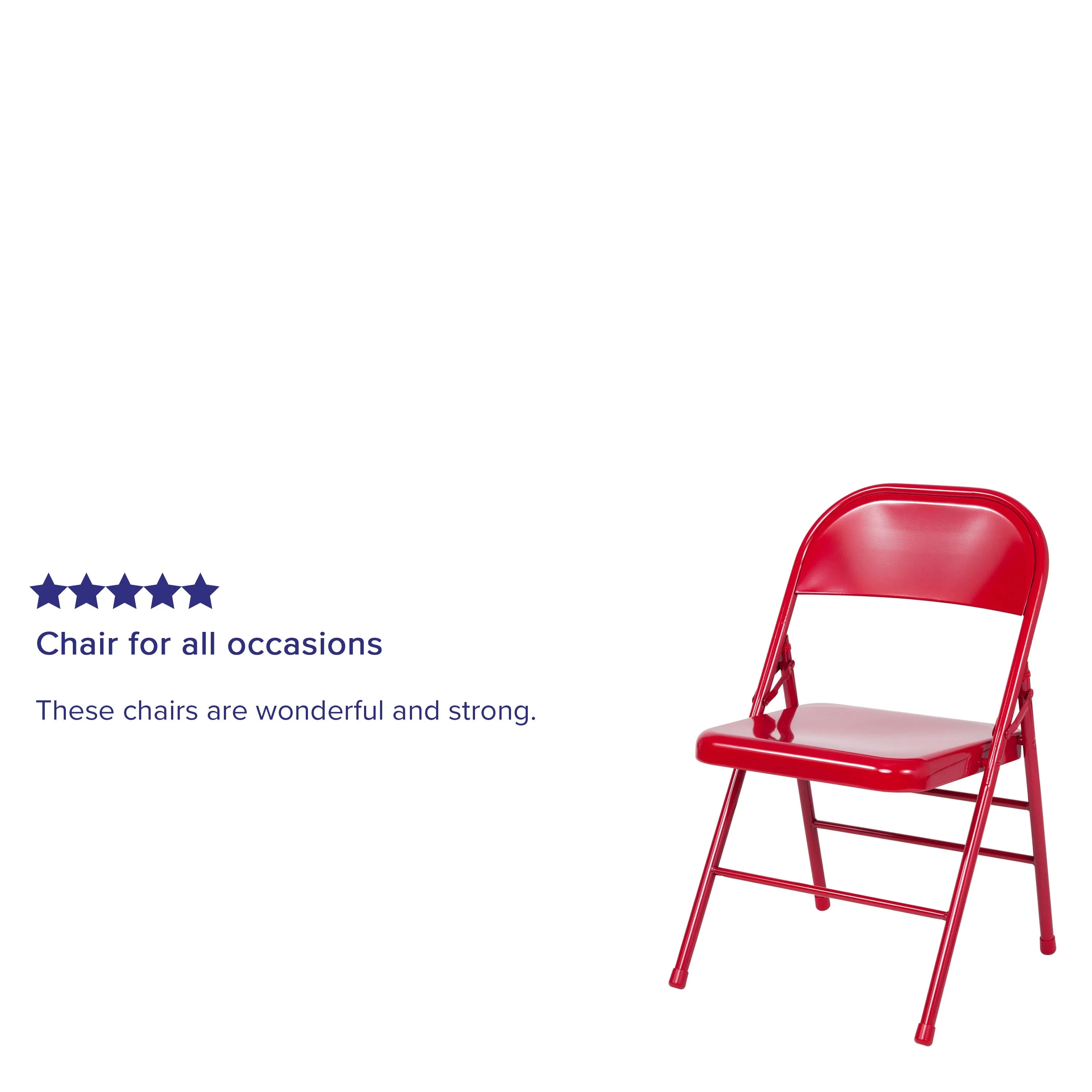 2 Pack HERCULES Series Double Braced Red Metal Folding Chair
