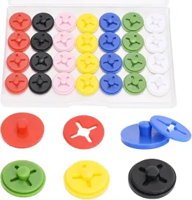 28pcs Running Bib Clips,Race bib Clips, Race Number Buckle Fixing System,Race bib Holder for Marathon, Track and Field Event(Mixed Colors)