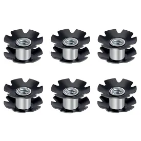 6 PCS Bike Headset Star Nut - Universal Accessories for Forks 1-1/8 Inch 28.6mm for Mountain Bicycle Road Bicycle MTB