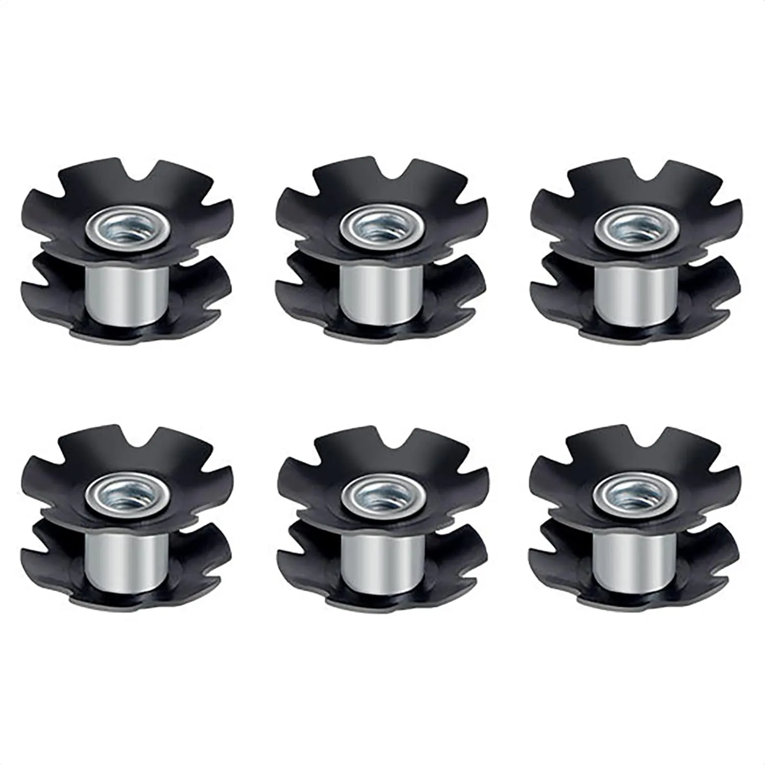 6 PCS Bike Headset Star Nut - Universal Accessories for Forks 1-1/8 Inch 28.6mm for Mountain Bicycle Road Bicycle MTB
