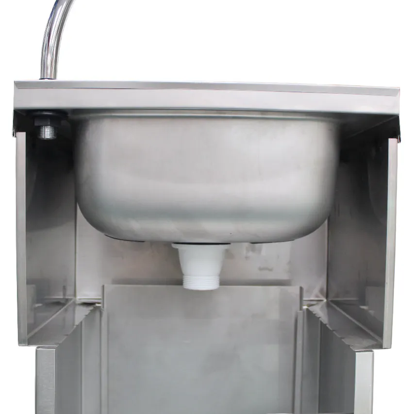 AISI 304 Stainless Steel Outdoor Sink with Foot Pedal, Handmade in Portugal