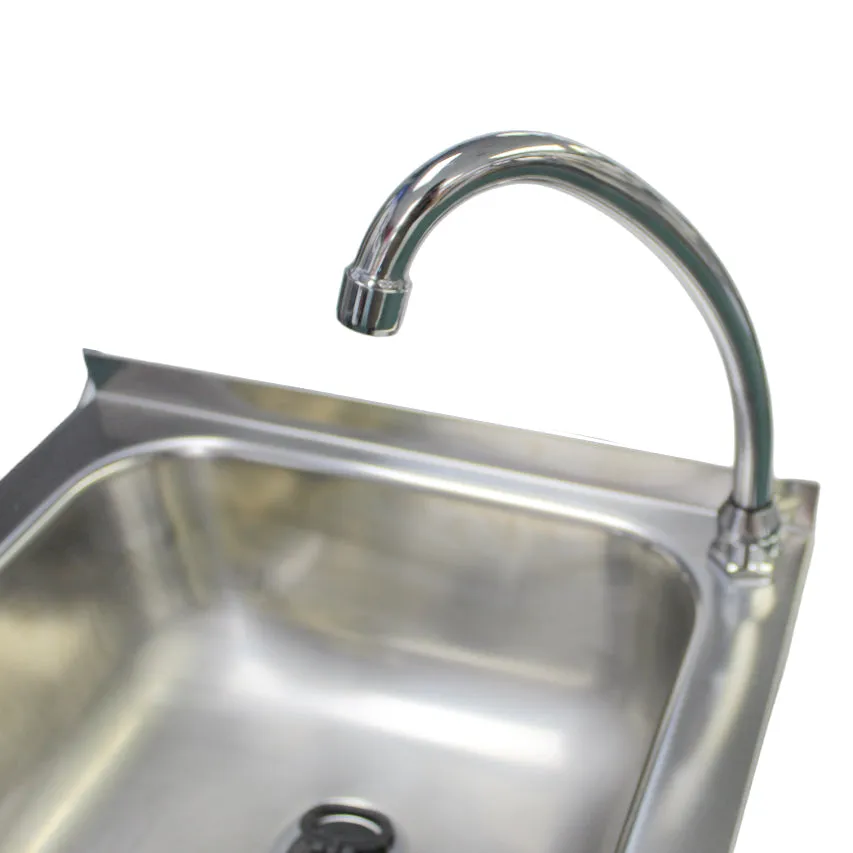 AISI 304 Stainless Steel Outdoor Sink with Foot Pedal, Handmade in Portugal