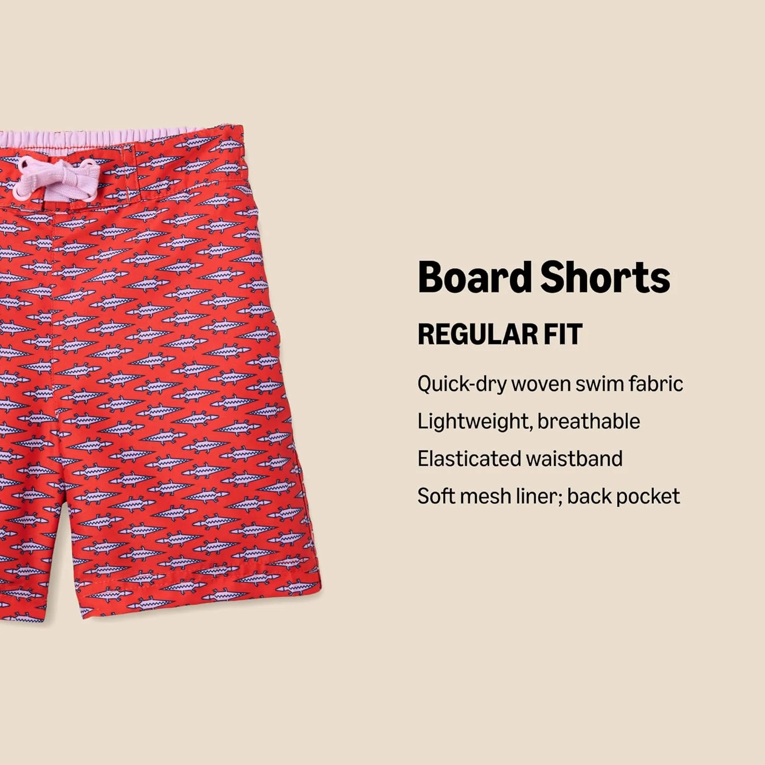 Amazon Essentials Boys and Toddlers' Woven Board Short