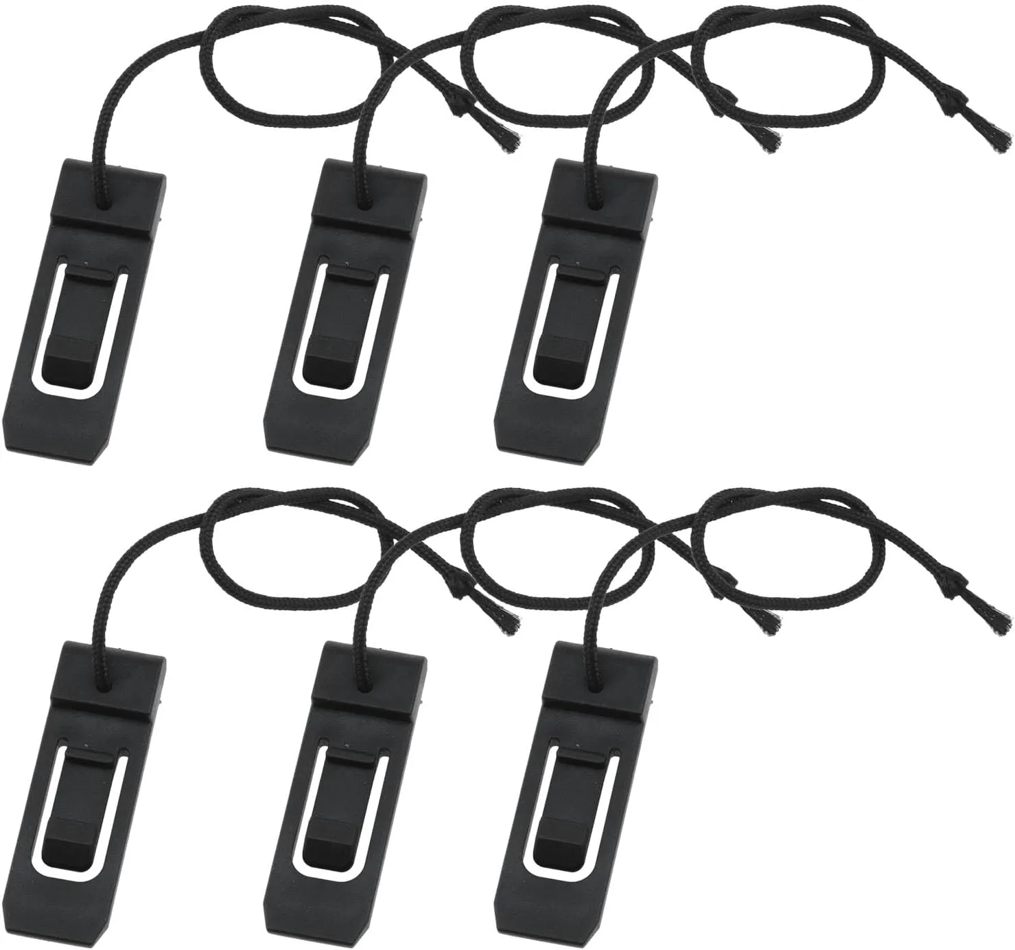 AYLIFU 6 PCS Surfboard fin Clip Black Plastic Paddleboard fin Clip Surfboard fin Buckle Fixed fin Accessories 4.3x1.3cm