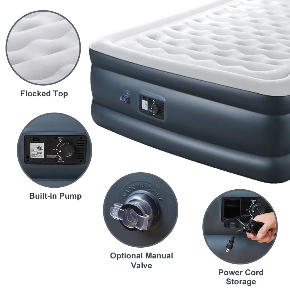Camabel Air Mattresses with Built-in Electric Pump 22 Inch Queen Size