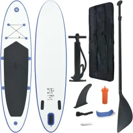 CHARMMA Stand Up Paddle Board Set SUP Surfboard Inflatable Blue and White-11.7KG