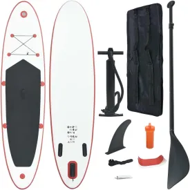 CHARMMA Stand Up Paddle Board Set SUP Surfboard Inflatable Red and White