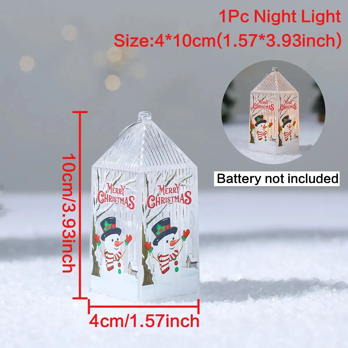 Christmas Lantern LED Light Merry Christmas Decorations for Home Christmas Tree Ornaments Xmas Decorations Craft Supplies