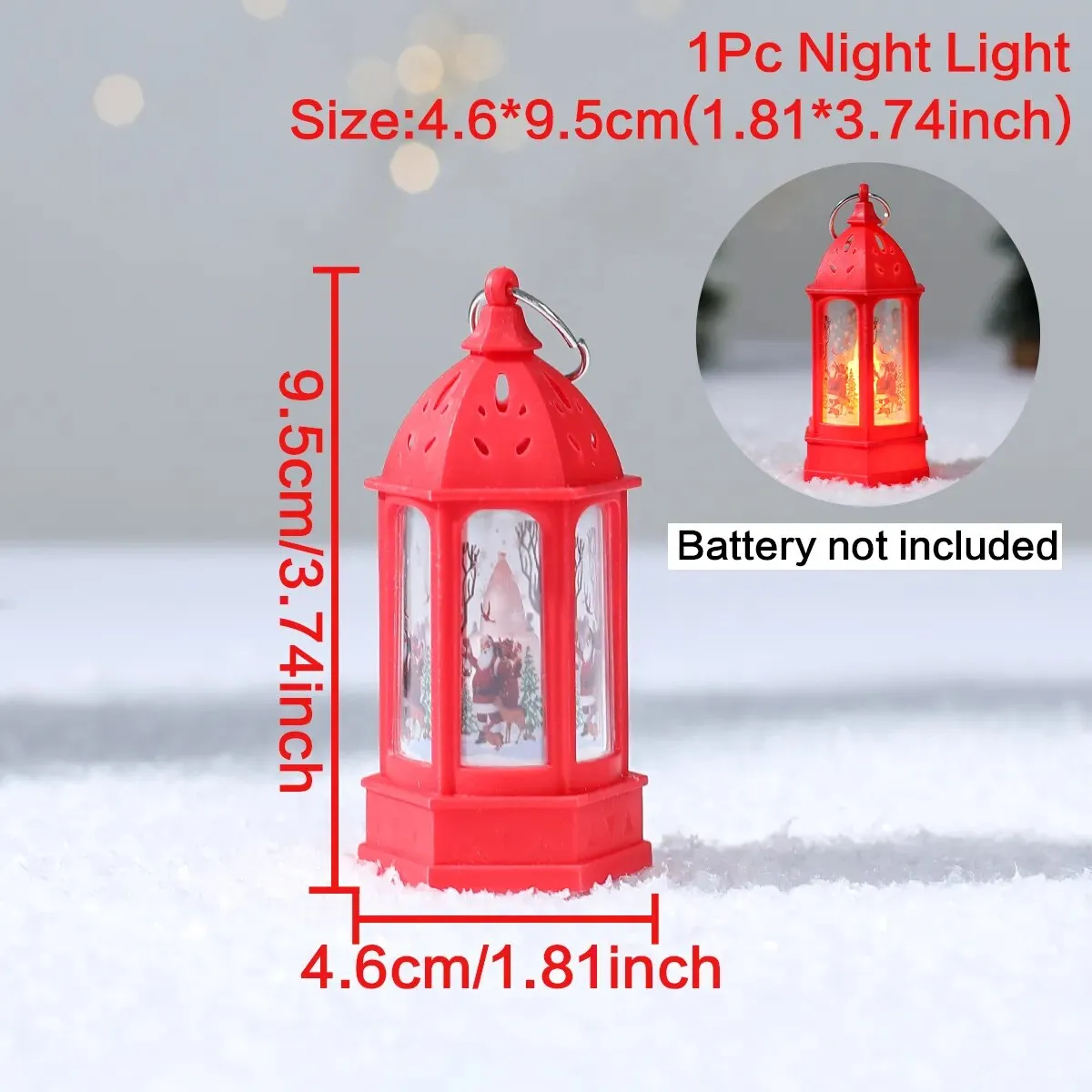 Christmas Lantern LED Light Merry Christmas Decorations for Home Christmas Tree Ornaments Xmas Decorations Craft Supplies