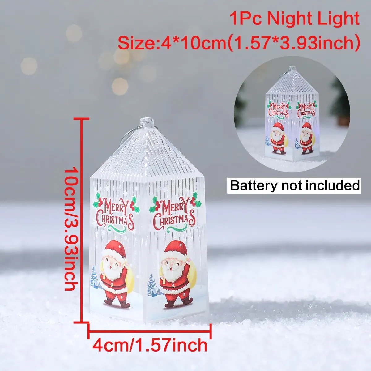 Christmas Lantern LED Light Merry Christmas Decorations for Home Christmas Tree Ornaments Xmas Decorations Craft Supplies
