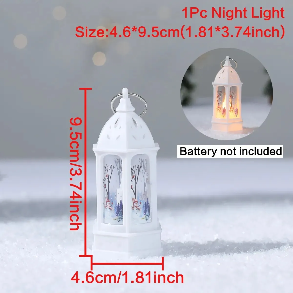 Christmas Lantern LED Light Merry Christmas Decorations for Home Christmas Tree Ornaments Xmas Decorations Craft Supplies
