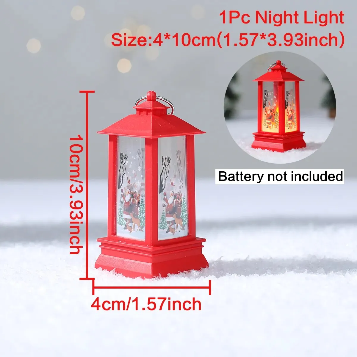 Christmas Lantern LED Light Merry Christmas Decorations for Home Christmas Tree Ornaments Xmas Decorations Craft Supplies