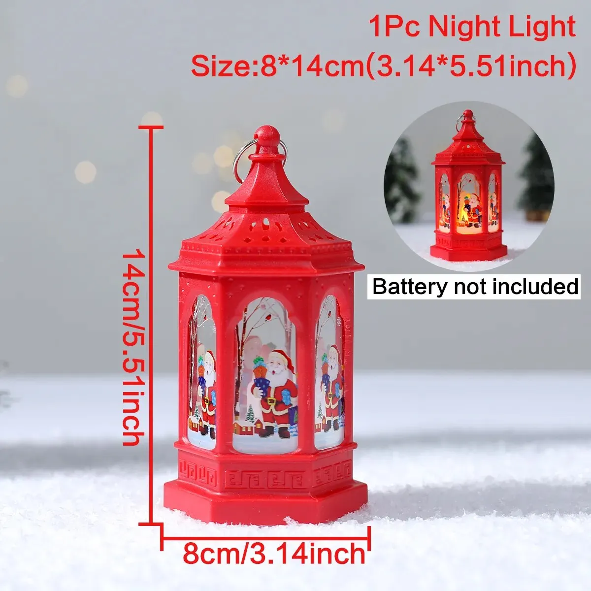 Christmas Lantern LED Light Merry Christmas Decorations for Home Christmas Tree Ornaments Xmas Decorations Craft Supplies