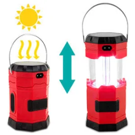 Collapsible 3-Way Powered 120 Lumen Solar LED Lantern with USB Charger
