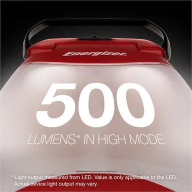 Energizer 500 Lumen Folding Lantern/Water Resistant/180-360 Degree Wide Beam