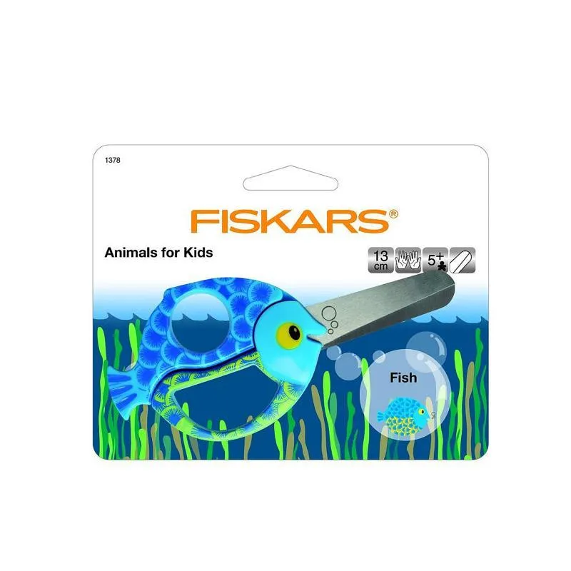 Fiskars Kids Scissors Animals Fish 13cm