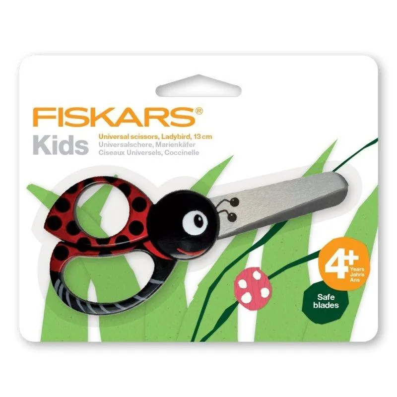 Fiskars Kids Scissors Animals Ladybird 13cm