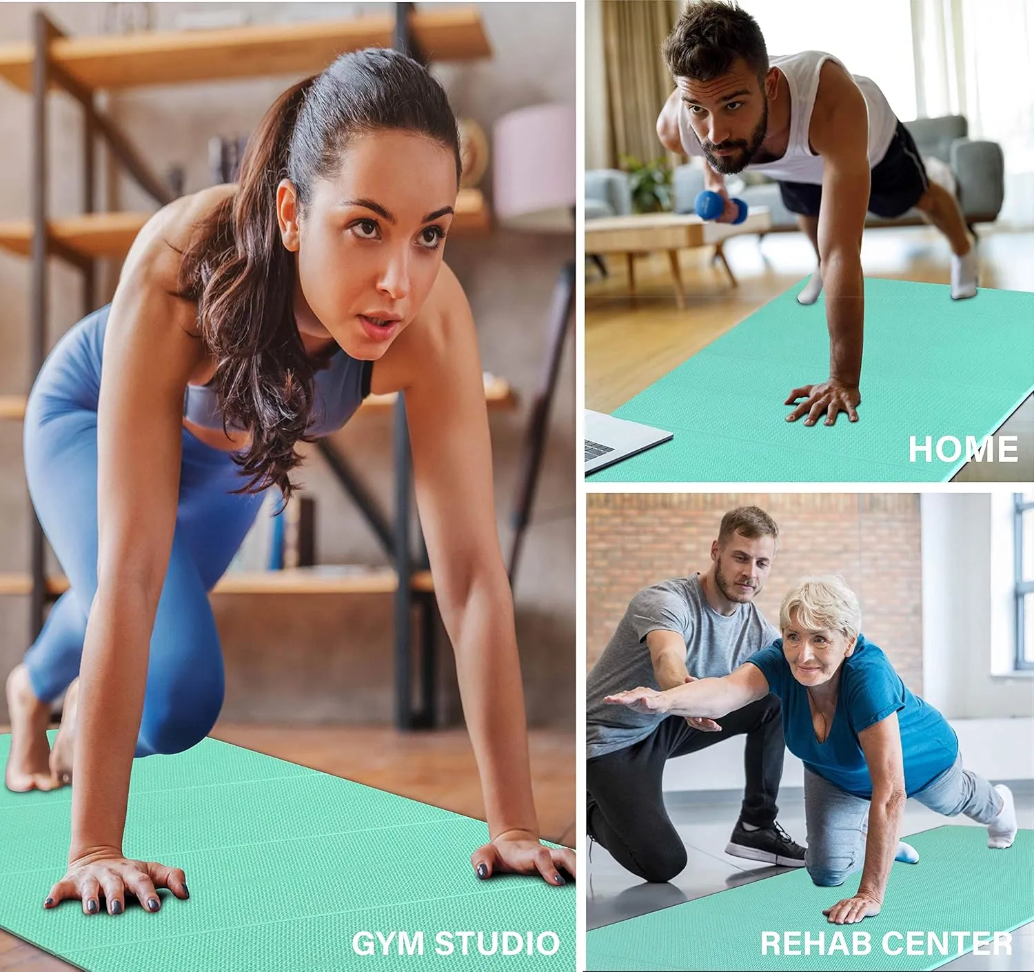 Foldable Yoga Exercise Mat  Lightweight, Anti-Slip, and Easy to Store for Yoga, Pilates, Home Workouts, and Floor Exercises