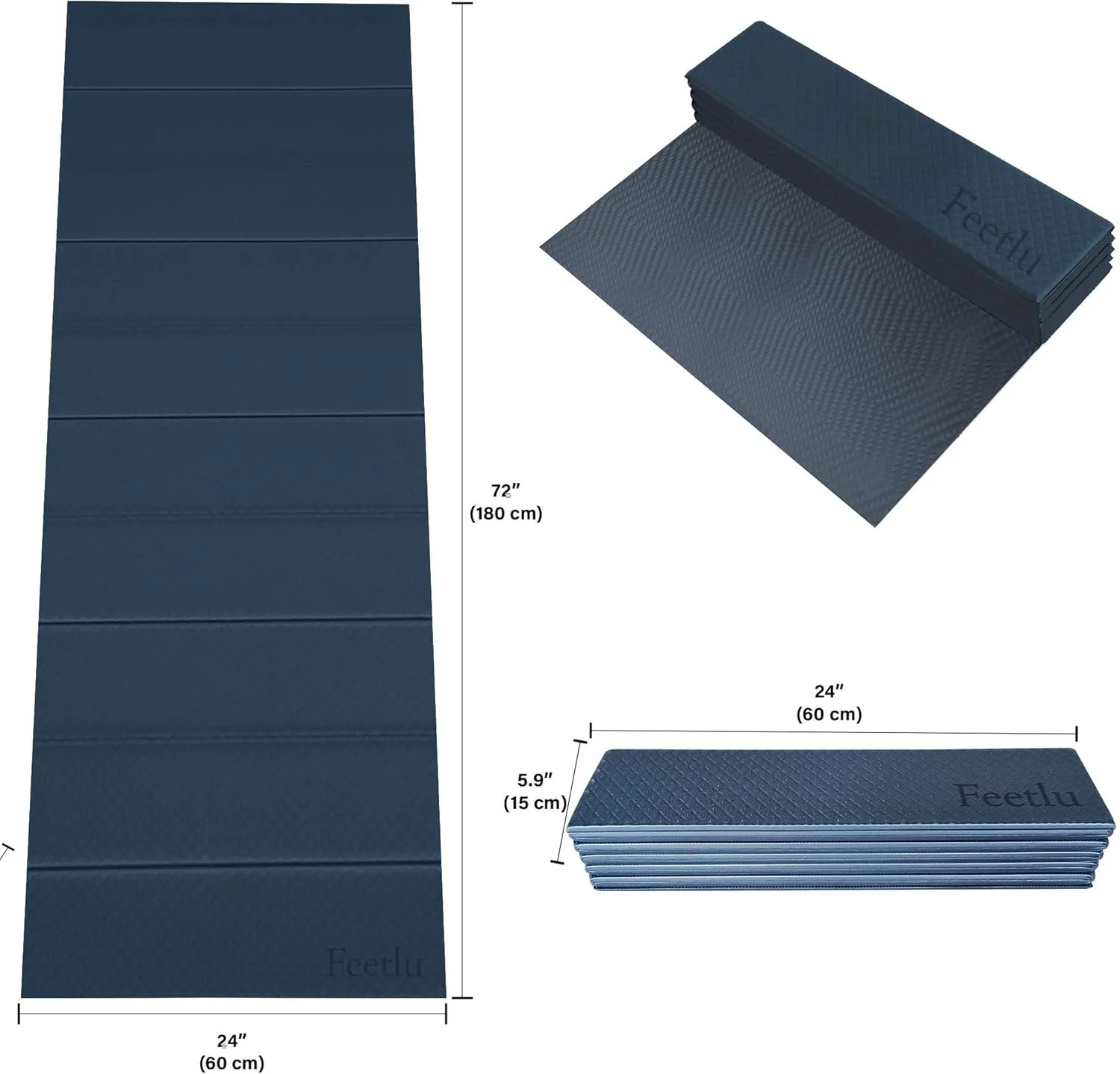 Foldable Yoga Exercise Mat  Lightweight, Anti-Slip, and Easy to Store for Yoga, Pilates, Home Workouts, and Floor Exercises