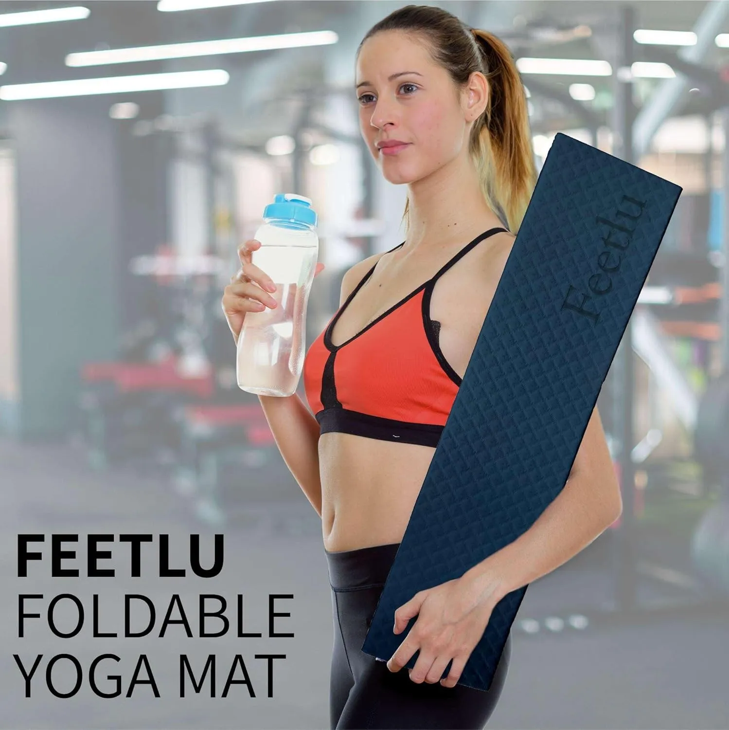 Foldable Yoga Exercise Mat  Lightweight, Anti-Slip, and Easy to Store for Yoga, Pilates, Home Workouts, and Floor Exercises