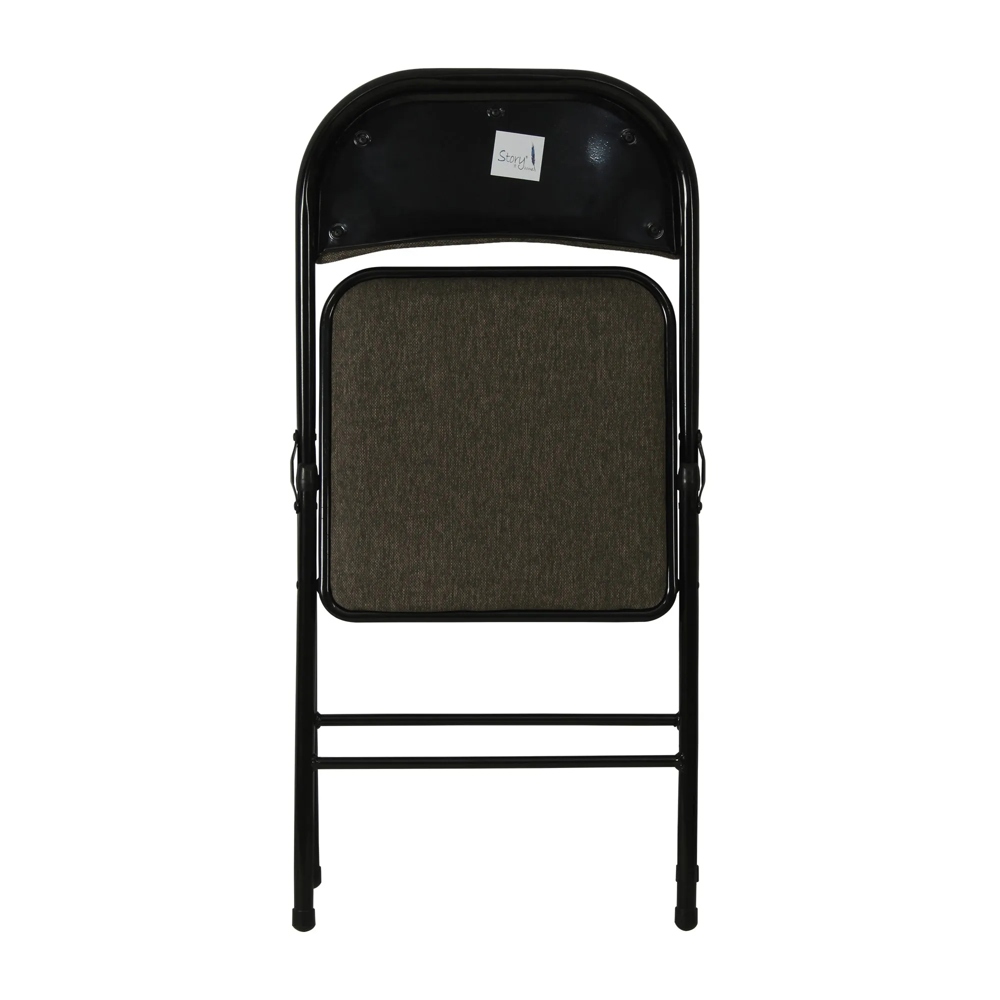 Folding Padded Dark Brown Metal Chair