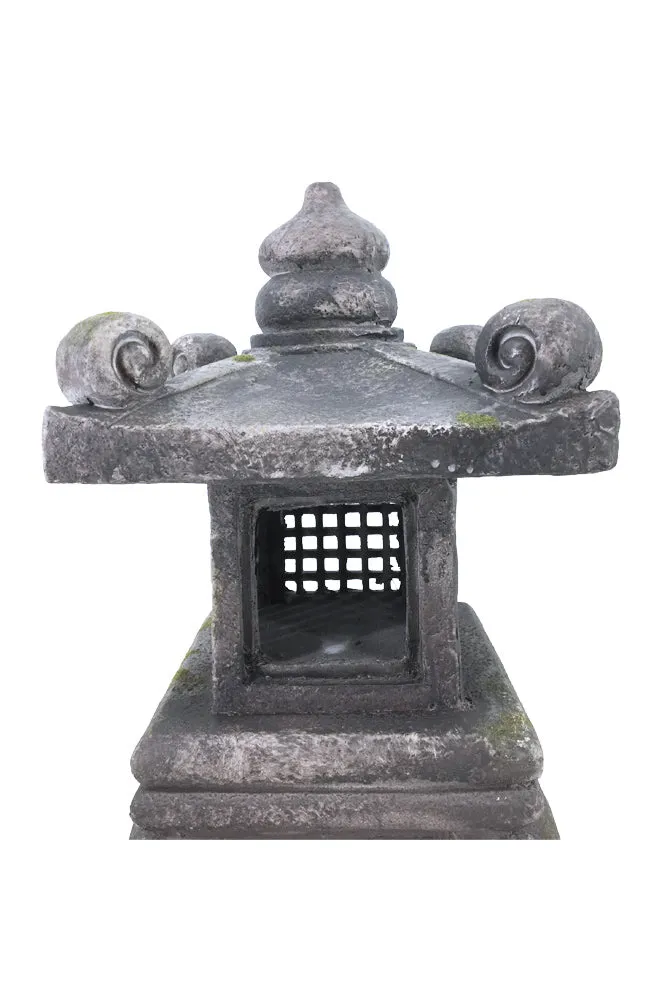 Grey Stone Pagoda Lantern - 26 Inch