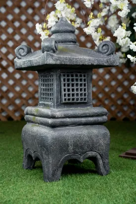 Grey Stone Pagoda Lantern - 26 Inch