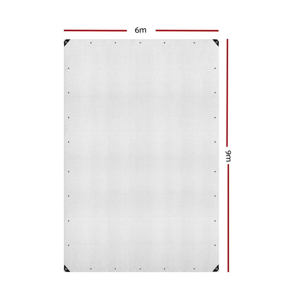 Instahut 6x9m Tarp Camping Tarps Poly Tarpaulin Heavy Duty Cover 135gsm Clear