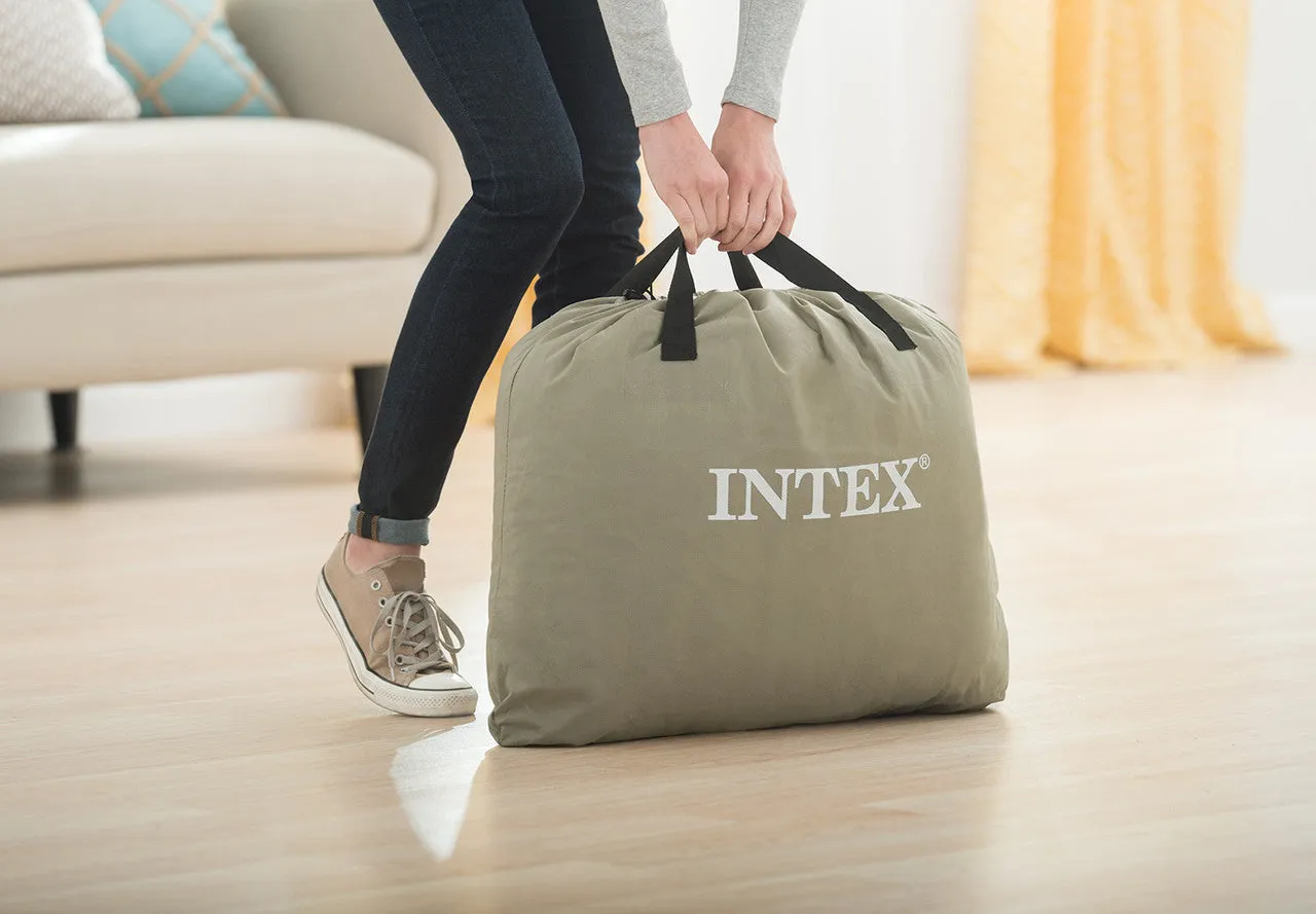 INTEX Dura-Beam® Deluxe Comfort-Plush Air Mattress Built-In Electric Pump - Queen