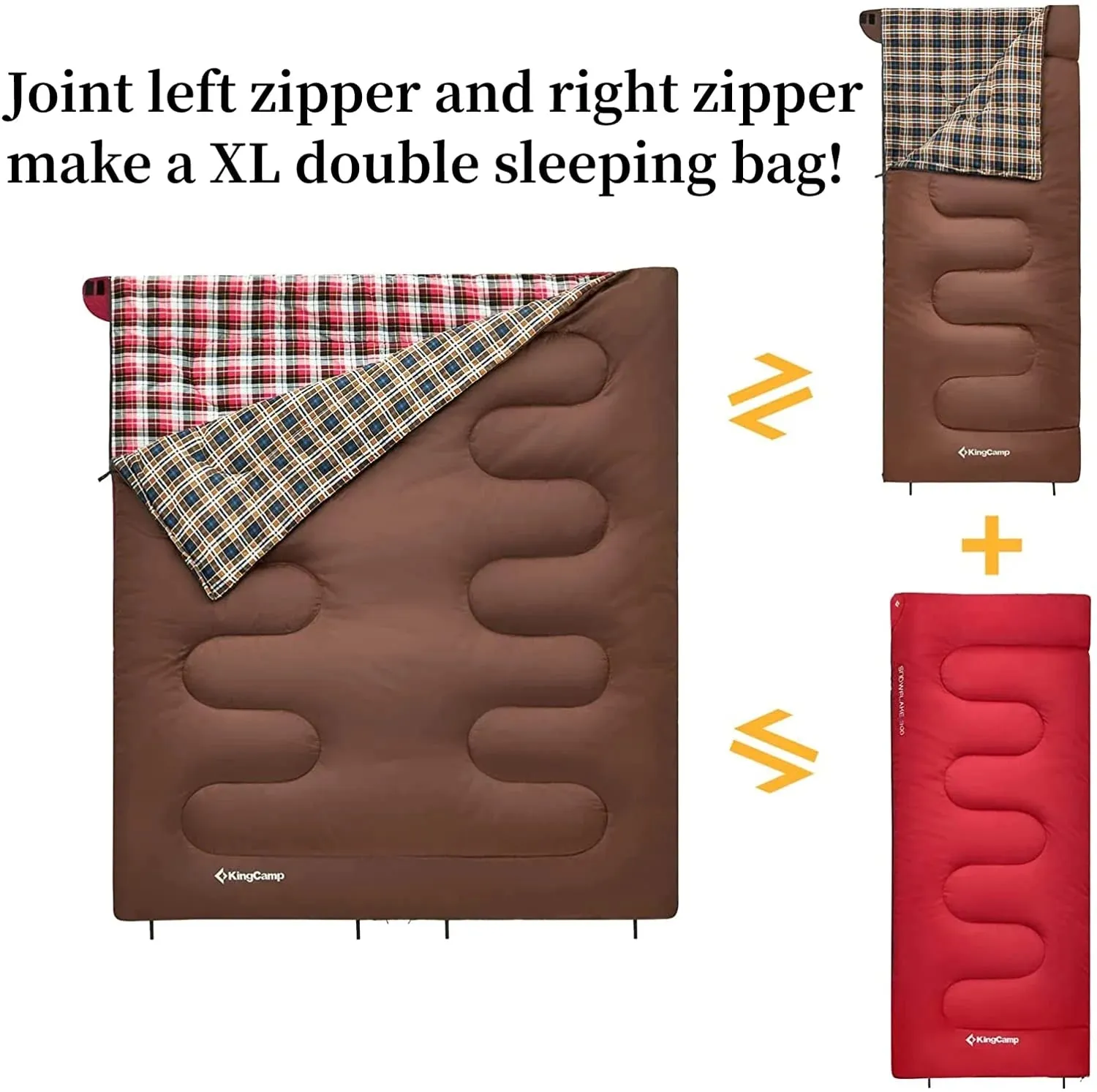 Kingcamp Camping Sleeping Bag - Cotton Flannel