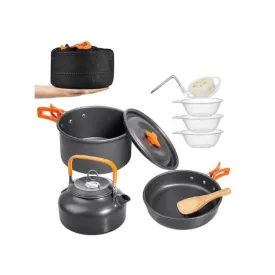 Lightweight Camping Cookware Set for 2 – Compact & Non-Stick Kit
