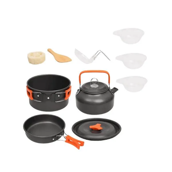 Lightweight Camping Cookware Set for 2 – Compact & Non-Stick Kit