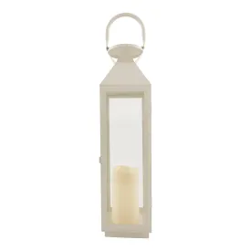 Metal LED Decorative Lantern, 5-in x 5-in x 19.5-in.