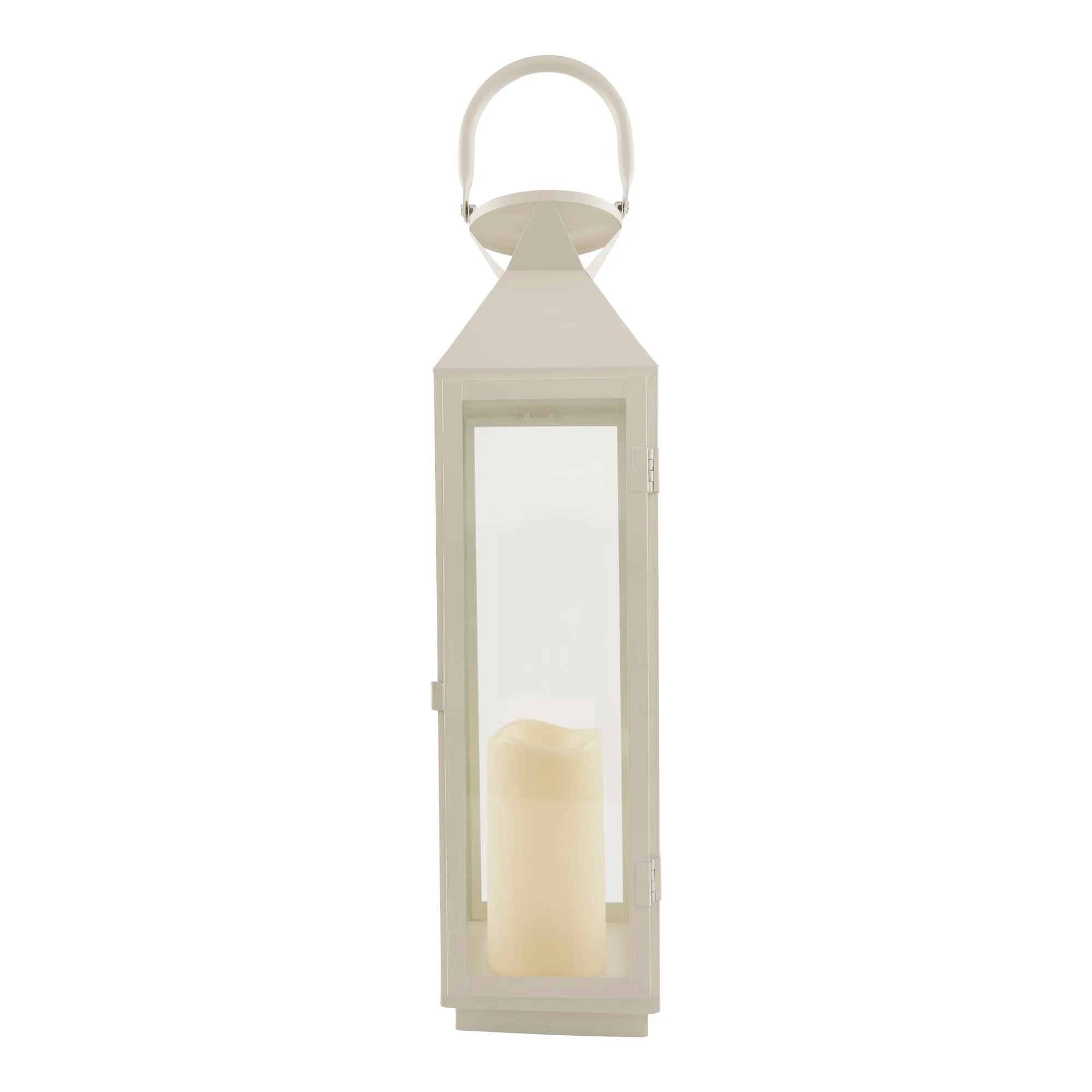 Metal LED Decorative Lantern, 5-in x 5-in x 19.5-in.