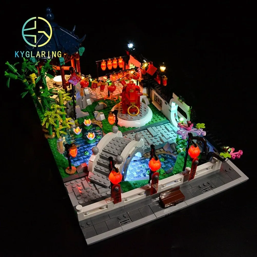 MOC  Compatible  LED Lighting Set DIY toys 80107 Spring Lantern Festival (Only Light Kit Included)