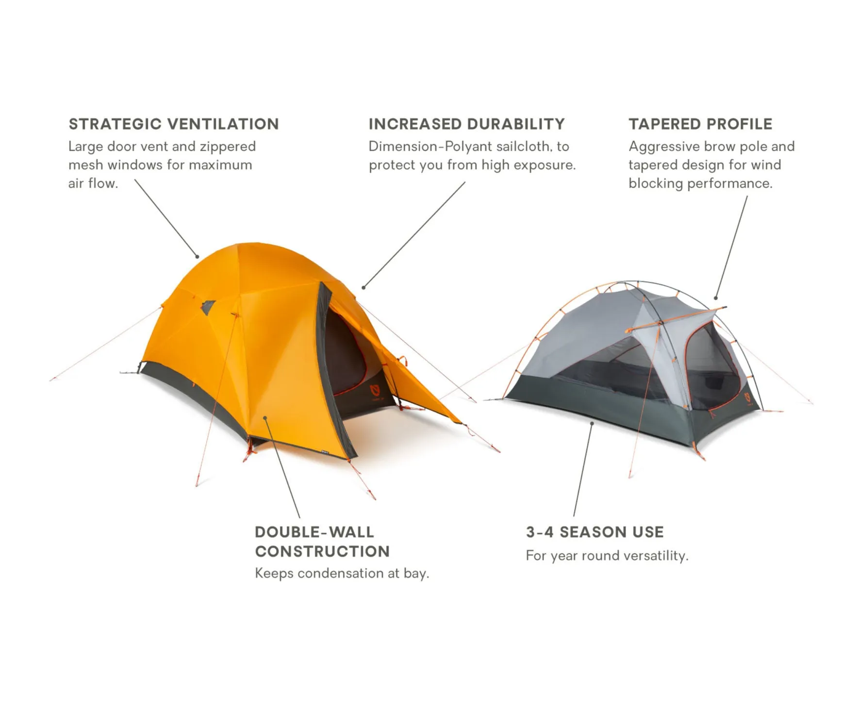 Nemo Kunai 3-4 Season Backpacking Tent - 2P