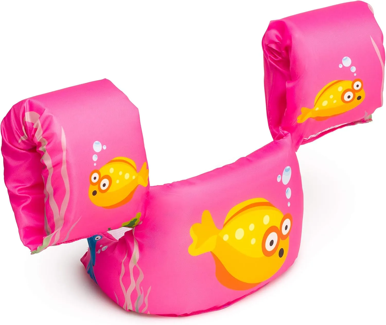 New Bounce Life Jacket for Toddlers - Swim Floaties Vest for Boys and Girls 30-50 Pounds  Adorable Kids Pool Floats with Attached Arm Floaties, Puddle Jumper is Safe, Comfortable and Durable