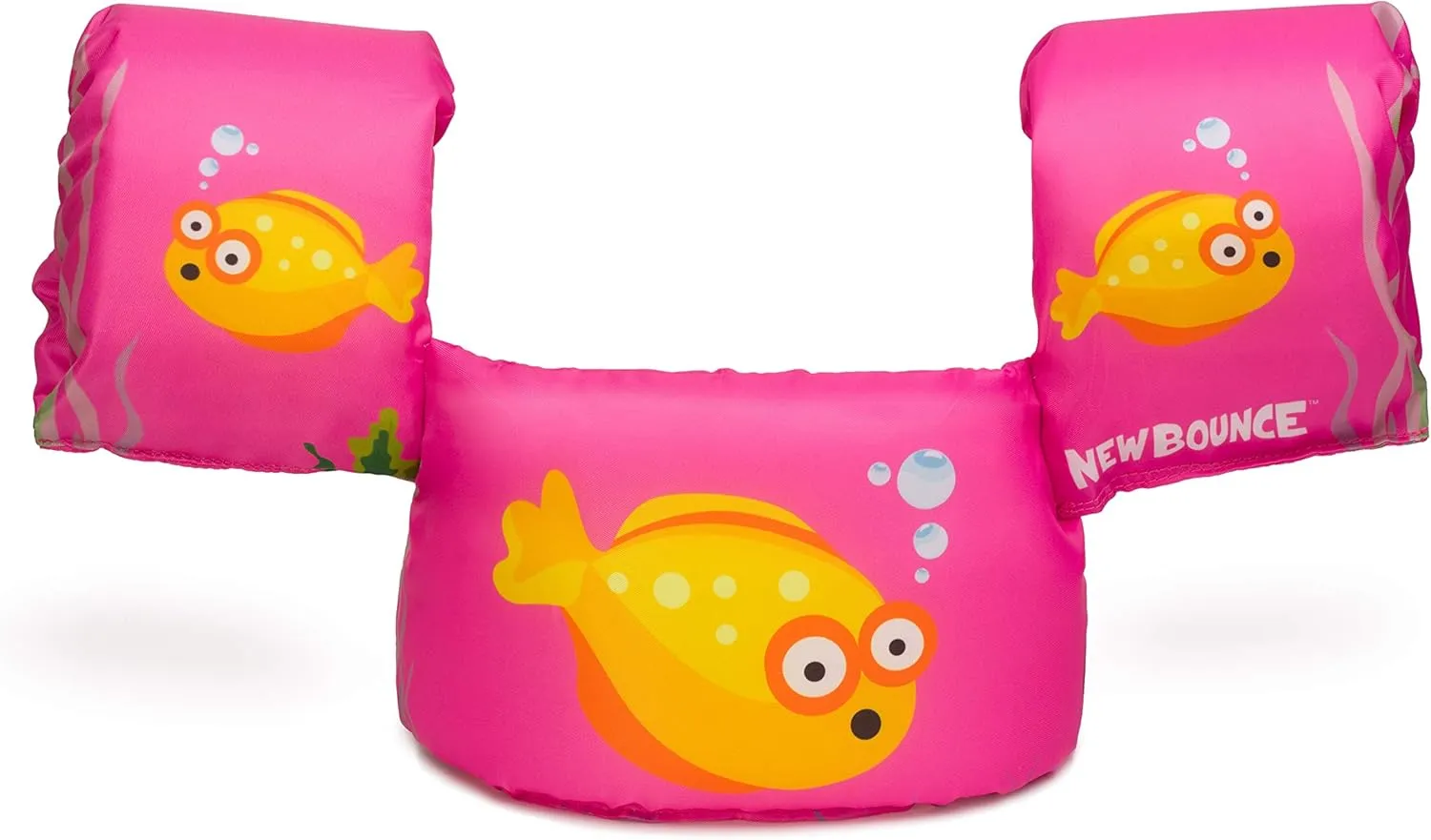 New Bounce Life Jacket for Toddlers - Swim Floaties Vest for Boys and Girls 30-50 Pounds  Adorable Kids Pool Floats with Attached Arm Floaties, Puddle Jumper is Safe, Comfortable and Durable