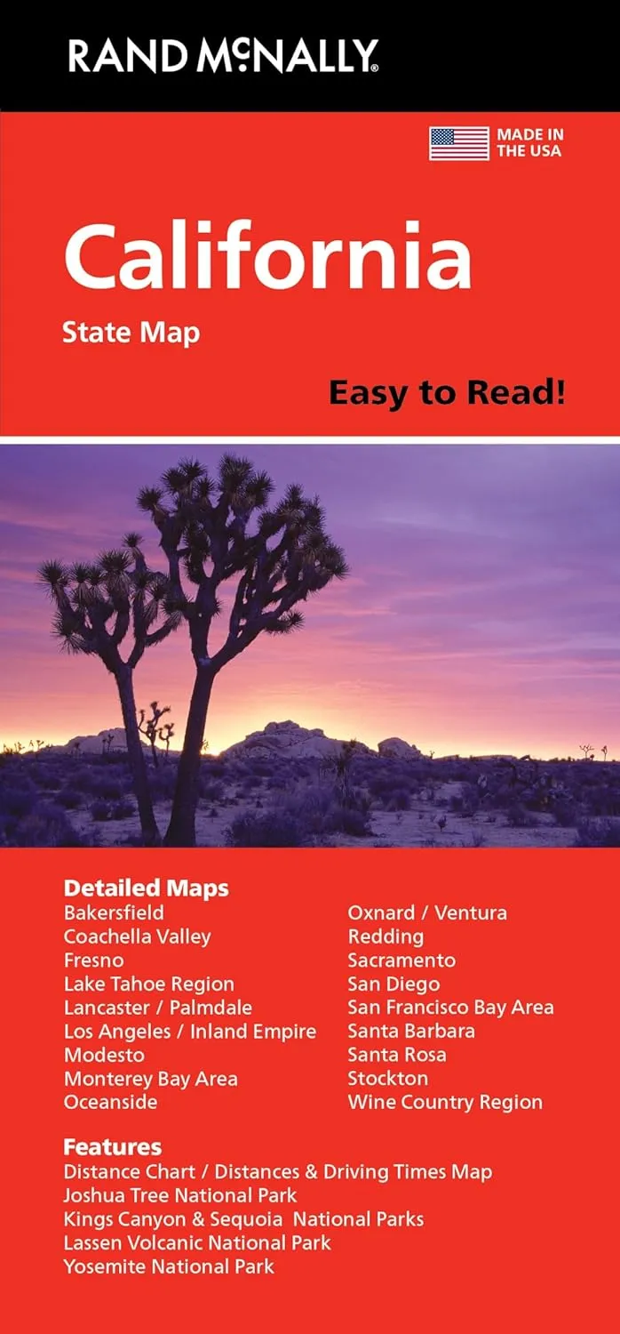 Rand McNally Easy to Read: California State Map