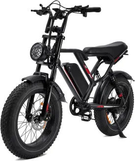 S8 Electric Bike for Adult, 1000W 20" Fat Tire 48V 17.5/20AH Removable Battery, Max 31-70 Miles Electric Motorcycle, 31MPH Shimano 7 Speed Disc Brake Off-Road Mountain Ebike UL2849