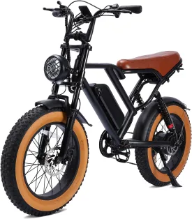 S8 Electric Bike for Adult, 1000W 20" Fat Tire 48V 17.5/20AH Removable Battery, Max 31-70 Miles Electric Motorcycle, 31MPH Shimano 7 Speed Disc Brake Off-Road Mountain Ebike UL2849