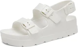 SOSOWHLTE Women's Platform Sandals with Arch Support - 3 Adjustable Straps Summer Beach Sandals, Lightweight & Slip-Resistant