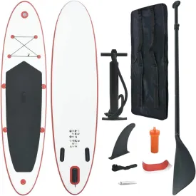 Stand Up Paddle Board Set SUP Surfboard Inflatable Red and White,Paddleboards-25.74lbs