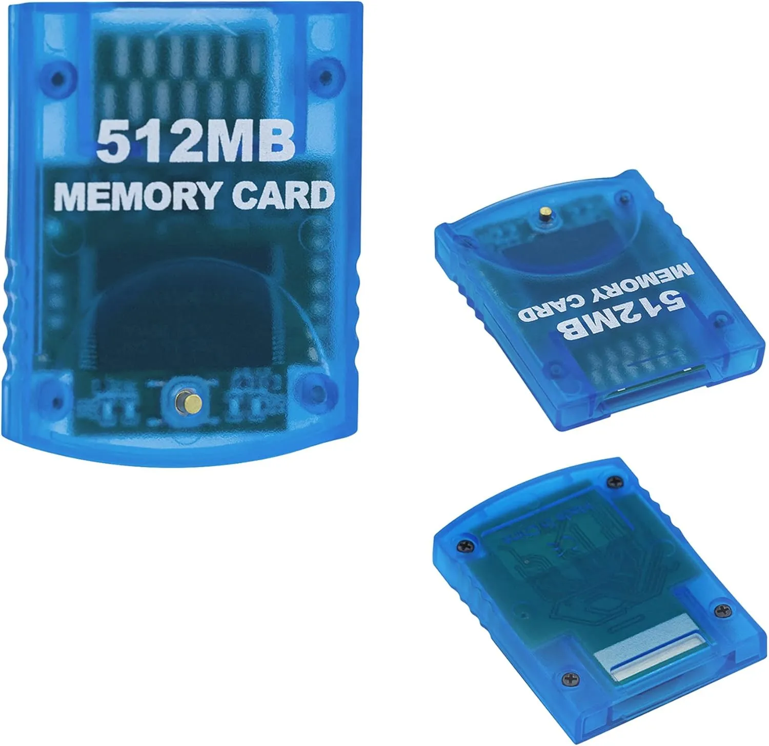 Tolesum Memory Card 512MB(8192 Blocks) 4 Data Areas for Gamecube and Wii Console, Blue 512MB